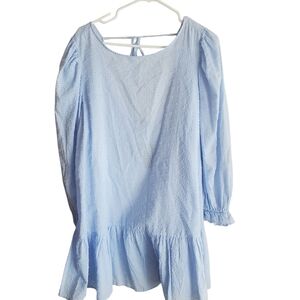 Light Blue Textured Blouse